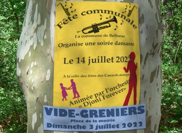 Affiche vide-grenier et fête communale